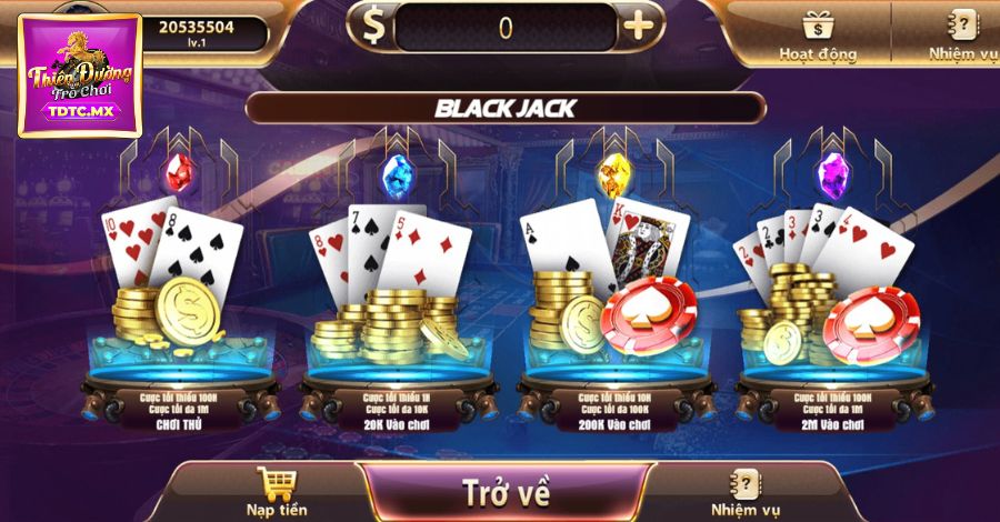 Bật mí kinh nghiệm chơi Blackjack TDTC từ chuyên gia